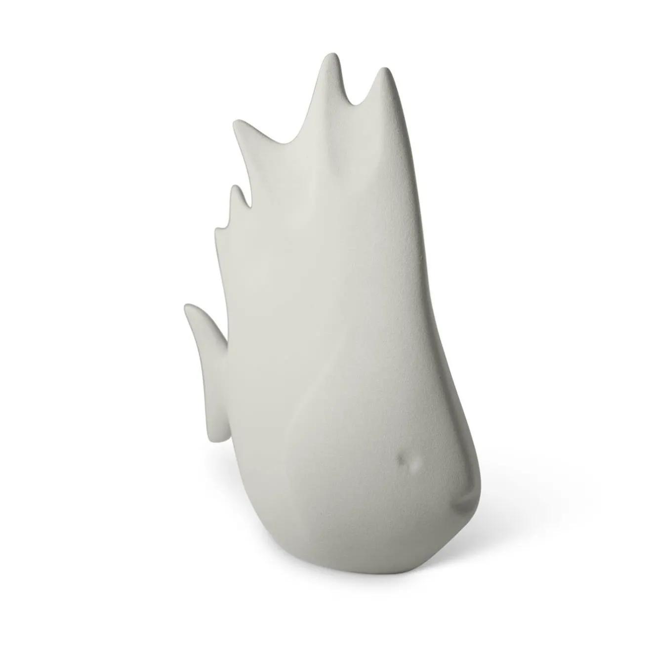 Lineasette Pesce tropicale grande in ceramica grigio