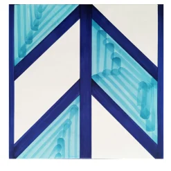 Arcea Handmade Design Piastrella Chi Square blu e turchese