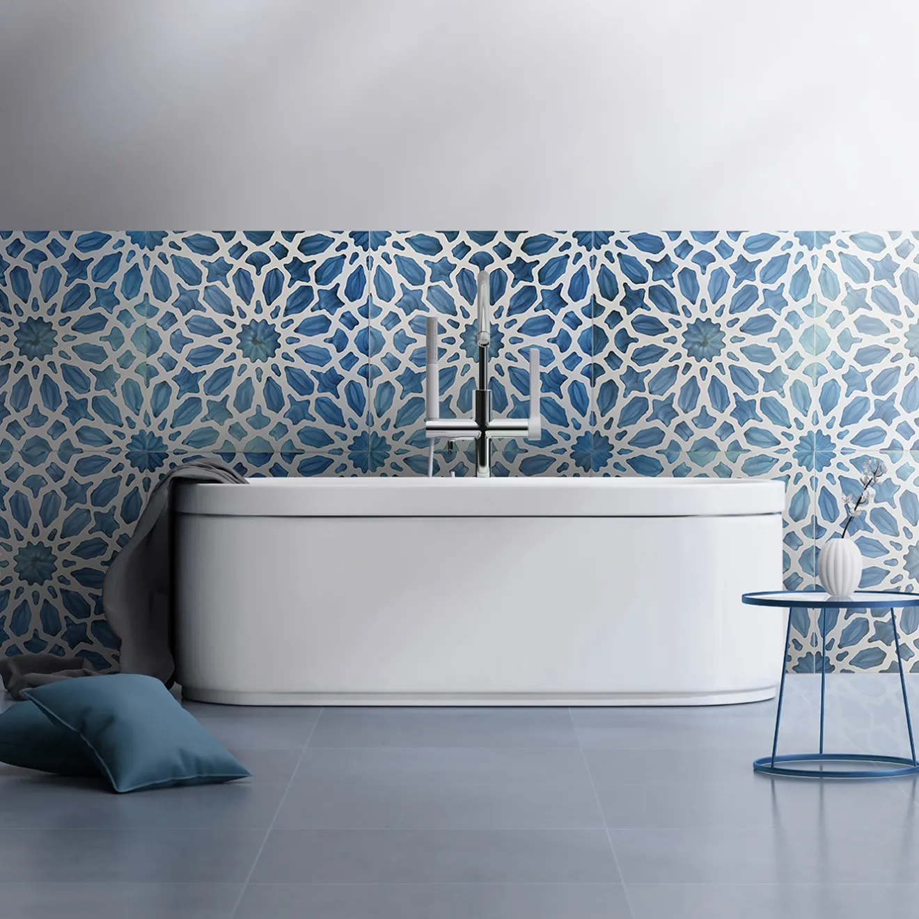 Arcea Handmade Design Piastrella di ceramica turchese Grinda