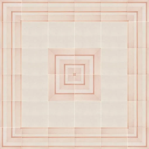 Francesco De Maio Piastrella Geometrie D’Ombra In Ceramica Rosa Cipria Motivo A Linee