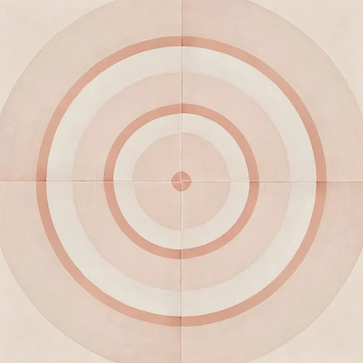 Francesco De Maio Piastrella Geometrie D’Ombra In Ceramica Rosa Motivo Circolare