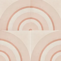 Francesco De Maio Piastrella Geometrie D’Ombra In Ceramica Rosa Motivo Circolare