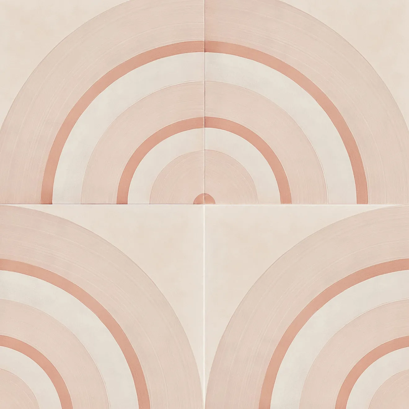 Francesco De Maio Piastrella Geometrie D’Ombra In Ceramica Rosa Motivo Circolare