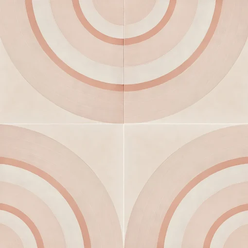 Francesco De Maio Piastrella Geometrie D’Ombra In Ceramica Rosa Motivo Circolare