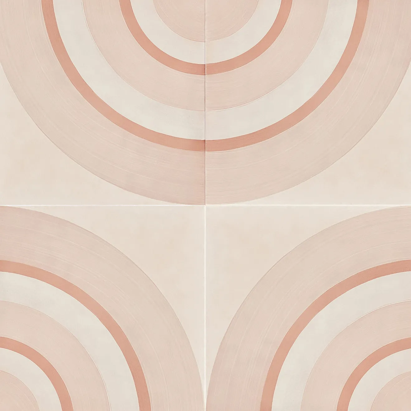 Francesco De Maio Piastrella Geometrie D’Ombra In Ceramica Rosa Motivo Circolare