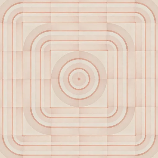 Francesco De Maio Piastrella Geometrie D’Ombra In Ceramica Rosa Motivo Circolare