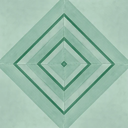 Francesco De Maio Piastrella Geometrie D’Ombra In Ceramica Verde Rame Motivo Triangolare