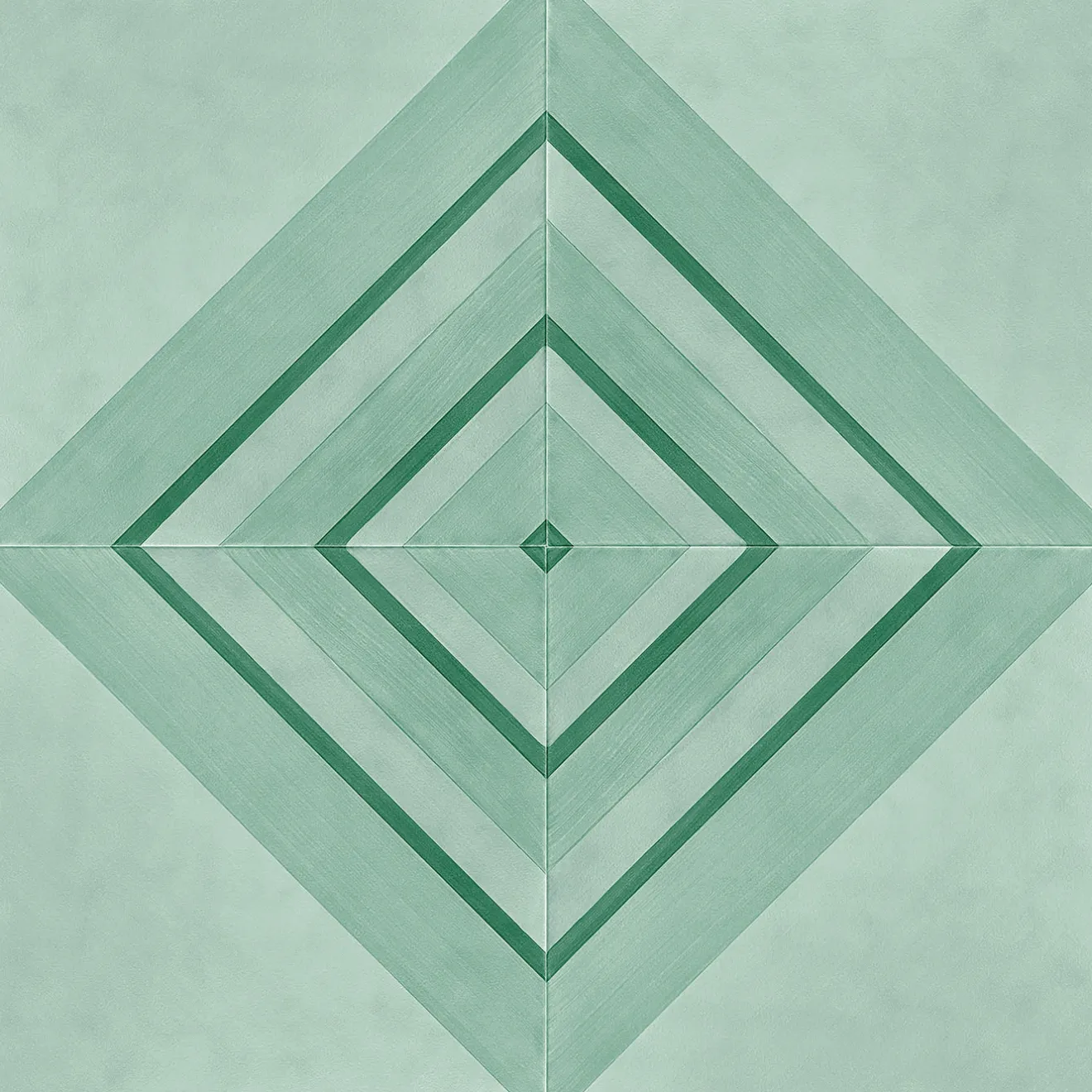 Francesco De Maio Piastrella Geometrie D’Ombra In Ceramica Verde Rame Motivo Triangolare
