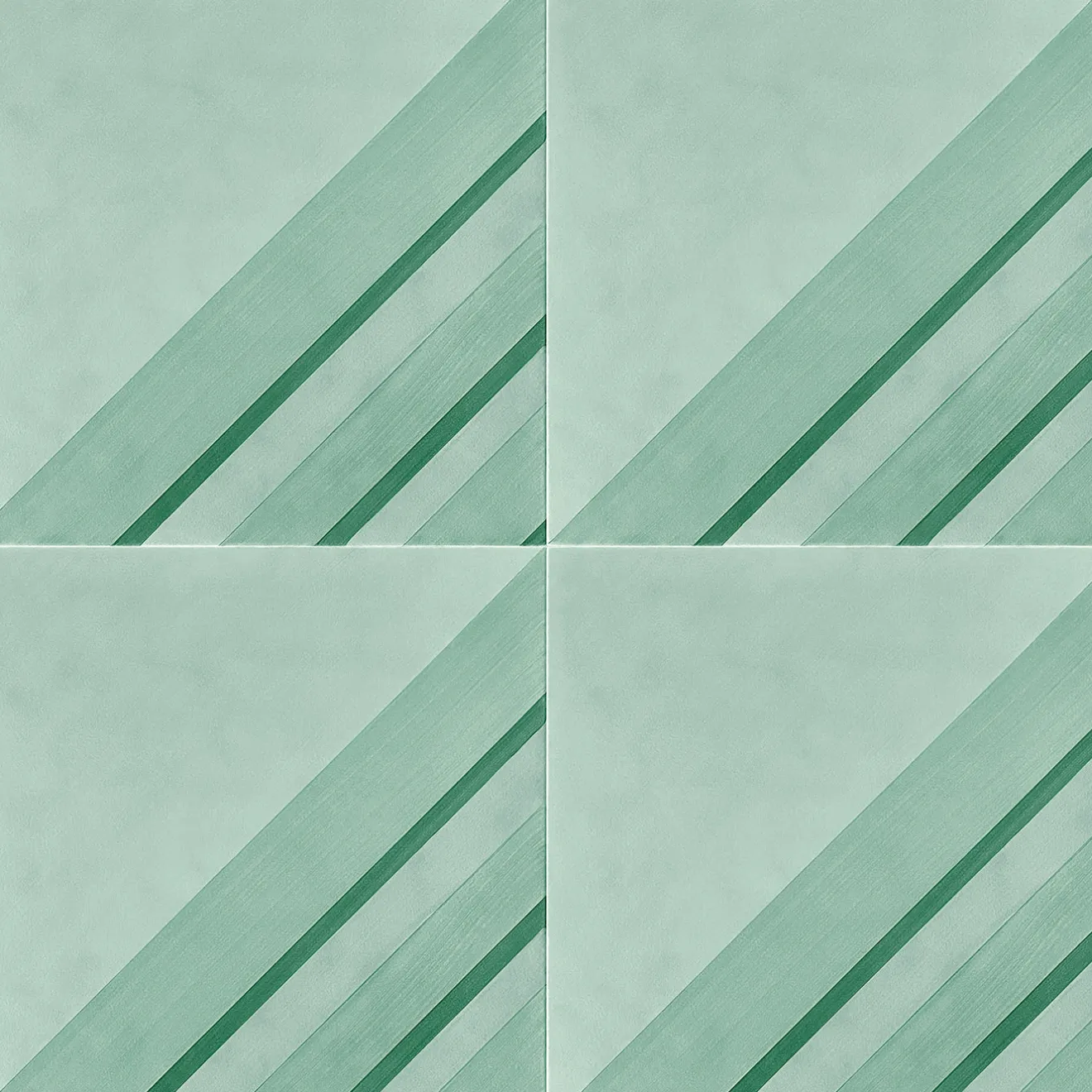 Francesco De Maio Piastrella Geometrie D’Ombra In Ceramica Verde Rame Motivo Triangolare