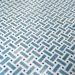 Francesco De Maio Piastrella La Cripta In Ceramica Azzurro E Grigio Scuro Motivo Geometrico