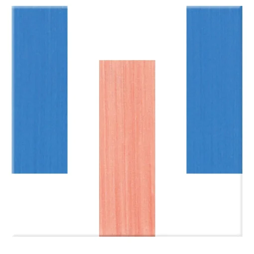 Francesco De Maio Piastrella La Scalinata In Ceramica Corallo E Blu Motivo Geometrico