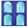 Arcea Handmade Design Piastrella Roma quadrata blu e turchese