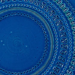 Bitossi Ceramiche Piatto Decorativo Blu Grande di Aldo Londi