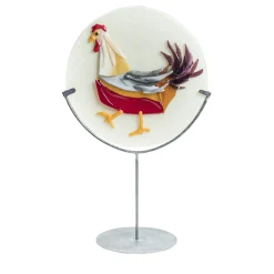 Vetrofuso Piatto decorativo Hen ⌀33cm