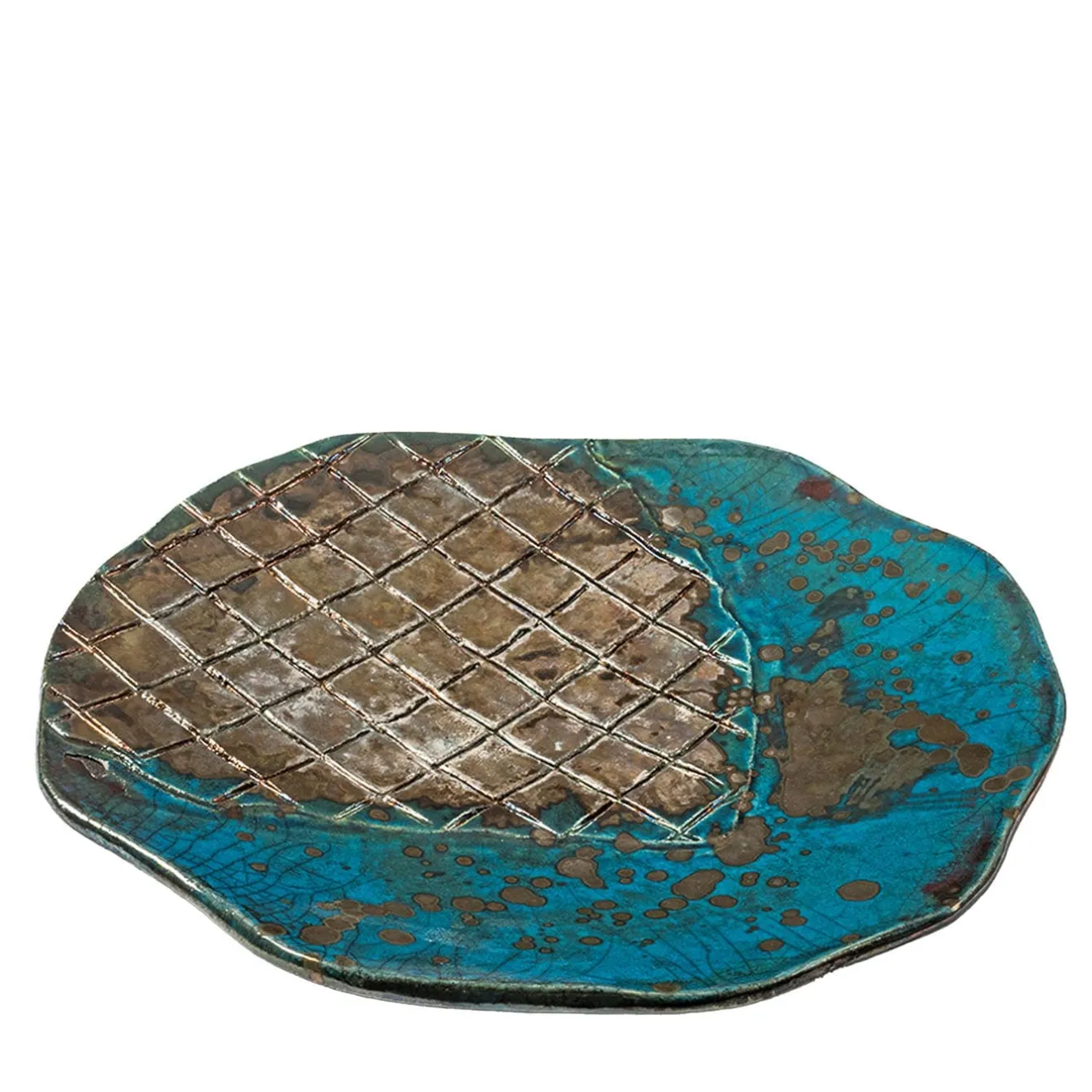 Design Center 1991 Piatto decorativo in ceramica Riflessi Veneziani di Nino Basso