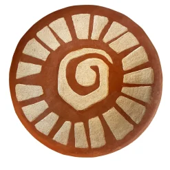 Giovanna La Falce Piatto decorativo in ceramica marrone Eng 1 Terra