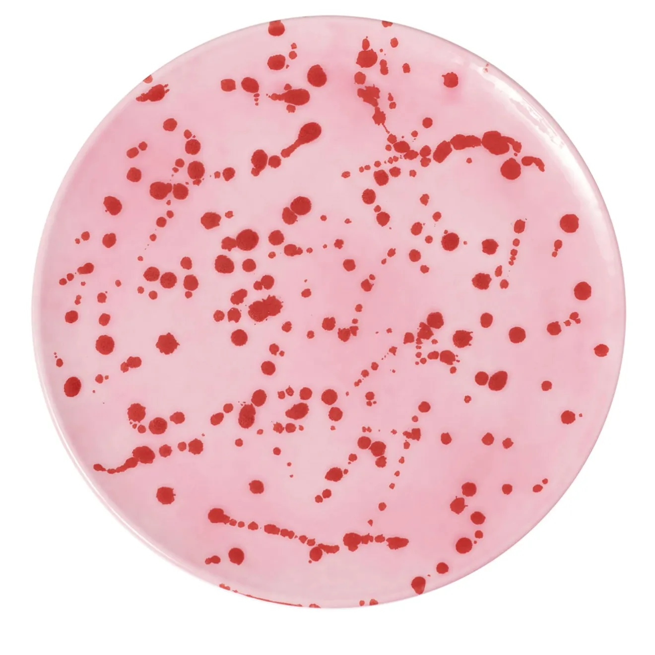 Carola fra i Trulli Piatto decorativo in ceramica fucsia e rossa