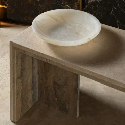 Giovannozzi Marmi Piatto Decorativo in Onice Bianco di Palomba Serafini