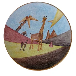 Mazzotti 1903 Piatto decorativo Le Giraffe in ceramica