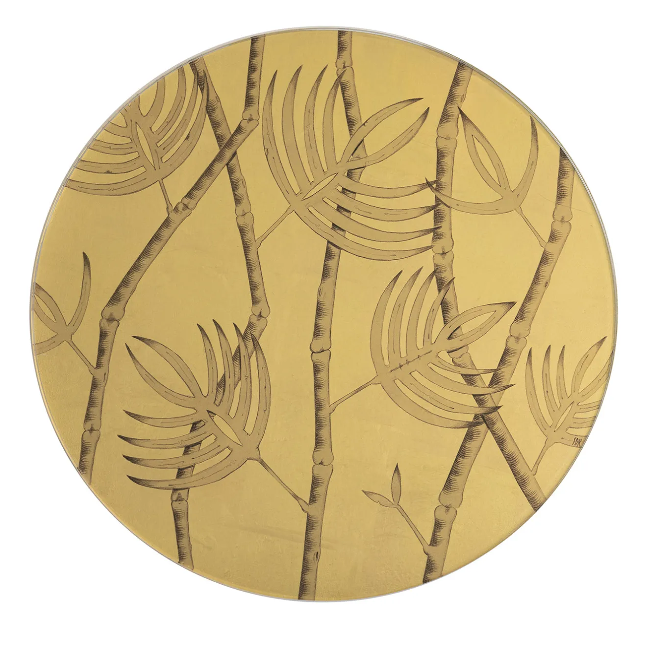 Stefania Dei Rossi Piatto Decorativo Palme Oro