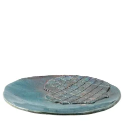 Design Center 1991 Piatto Decorativo Riflessi Veneziani In Ceramica Blu Di Nino Basso