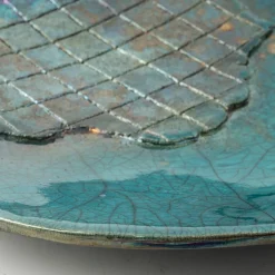 Design Center 1991 Piatto Decorativo Riflessi Veneziani In Ceramica Blu Di Nino Basso