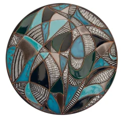Zuma Ceramiche by Lucia Carpentieri Piatto decorativo Sassi di Mare Optical Multicolor