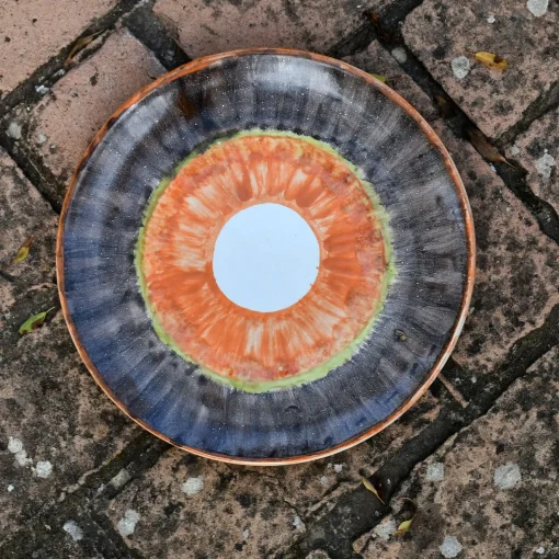 Artema Galli Piatto Peonia in Ceramica Policroma Dipinto a Mano #2
