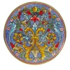 Sambuco Piatto rotondo a mosaico floreale