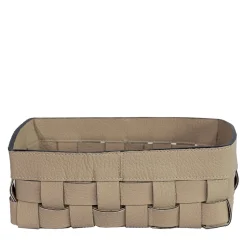 Cassigoli Piccola Cesta Bottega in Pelle Beige