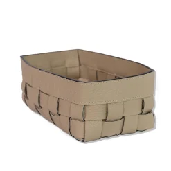 Cassigoli Piccola Cesta Bottega in Pelle Beige