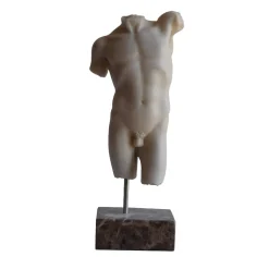Todini Sculture Piccola scultura di torso maschile in marmo