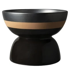 Bitossi Ceramiche Piccolo centrotavola nero di Ettore Sottsass