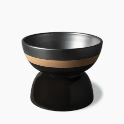 Bitossi Ceramiche Piccolo centrotavola nero di Ettore Sottsass