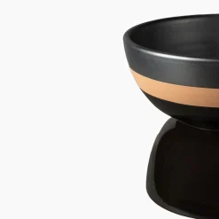 Bitossi Ceramiche Piccolo centrotavola nero di Ettore Sottsass