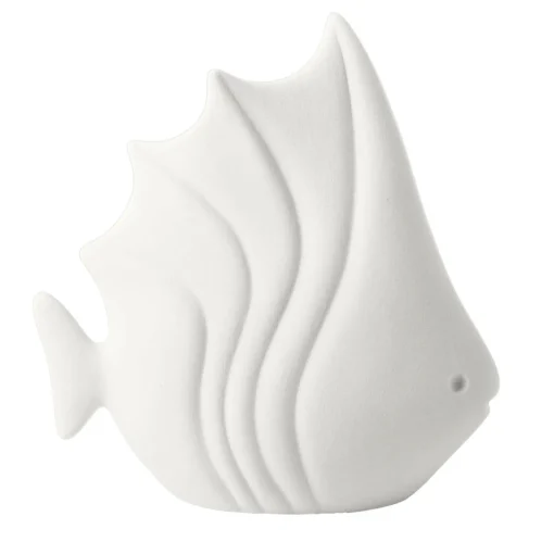 Lineasette Piccolo pesce tropicale in ceramica bianca