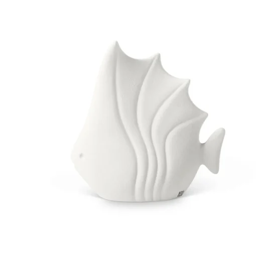Lineasette Piccolo pesce tropicale in ceramica bianca