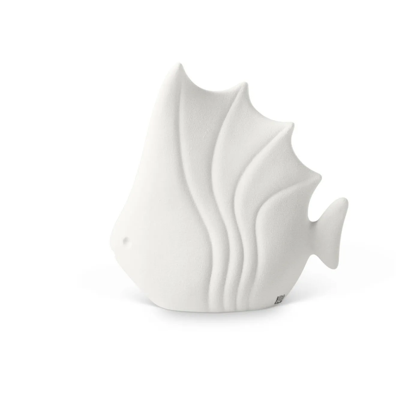 Lineasette Piccolo pesce tropicale in ceramica bianca