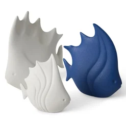 Lineasette Piccolo pesce tropicale in ceramica bianca
