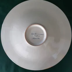 La Bottega del Vasaio Piuma di pavone gialla ⌀ Piatto decorativo da 35 cm