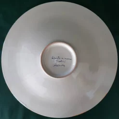 La Bottega del Vasaio Piuma di pavone gialla ⌀ Piatto decorativo da 30 cm