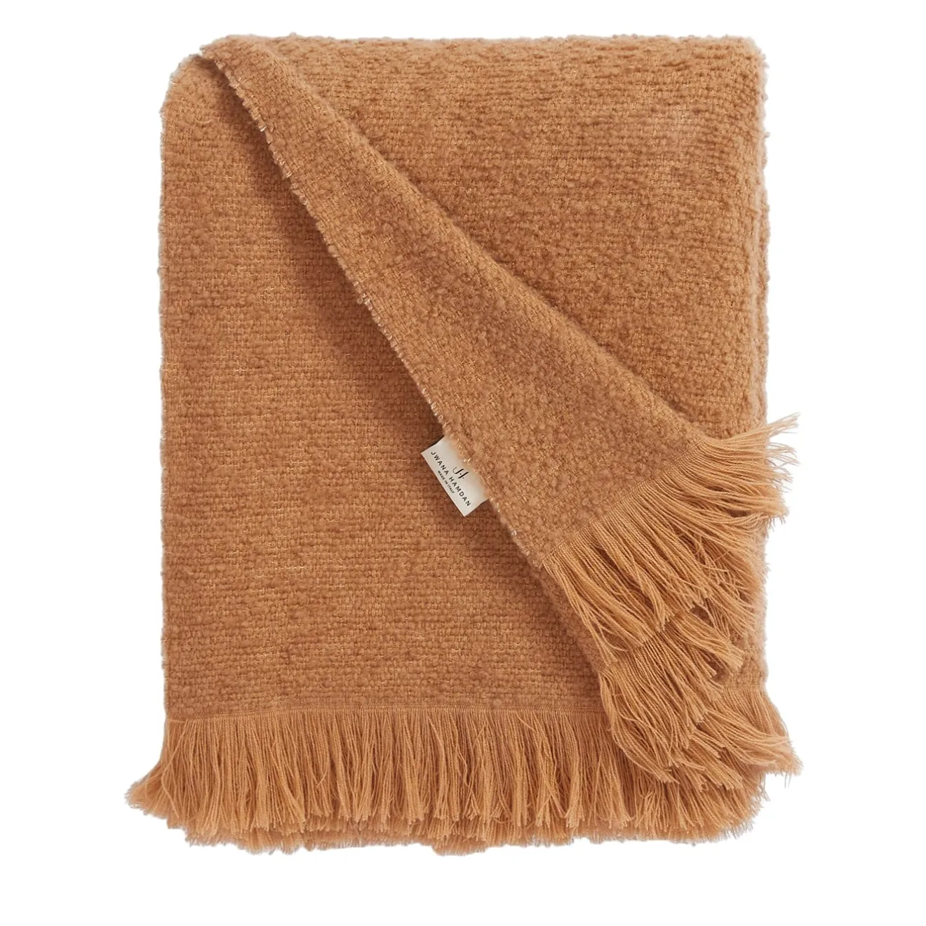 Jwana Hamdan Plaid in bouclè di cammello