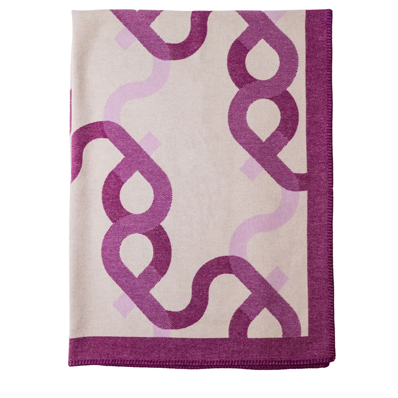altreforme Plaid Signature In Lana e Cashmere Prugna