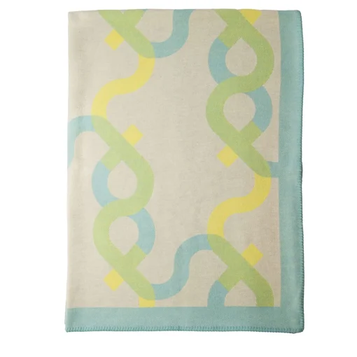 altreforme Plaid Signature In Lana e Cashmere Menta