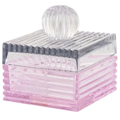 Baldi Home Jewels Playful Piccola Scatola di Cristallo Rosa e Grigia
