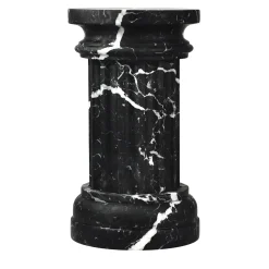 FiammettaV Home Collection POR TAN TE Vaso a colonna in marmo nero satinato Marquina