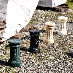 FiammettaV Home Collection POR TAN TE Vaso a colonna in marmo travertino satinato