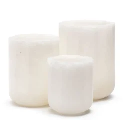 Editions Milano Portacandele Arch L in Onice bianco di Piet Boon