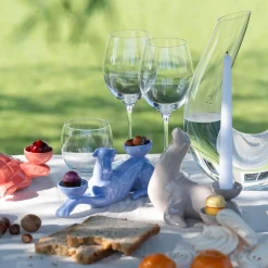 Ceramica Gatti 1928 Portacandele in Ceramica Fiamme Bestiali Foca Taupe