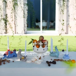 Ceramica Gatti 1928 Portacandele in Ceramica Fiamme Bestiali Foca Taupe